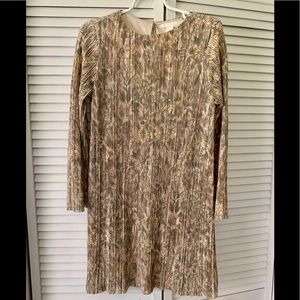 Golden Floral Cocktail Dress